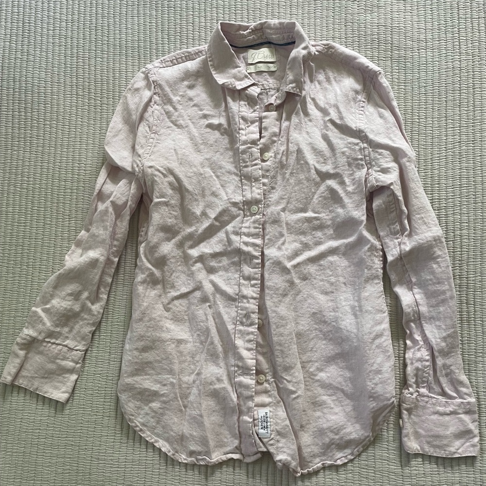 J. Crew Slim Fit Lilac Linen Shirt
